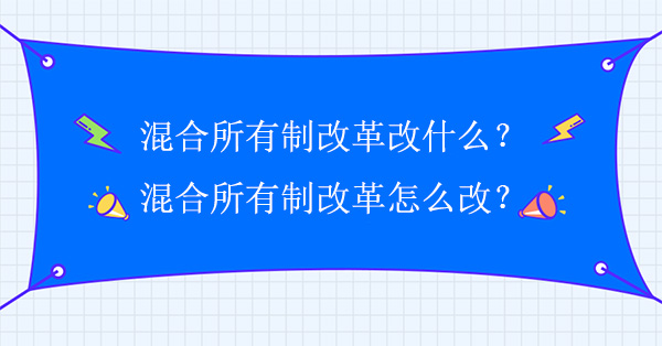 混合所有制改革改什么？國企混合所有制改革怎么改？